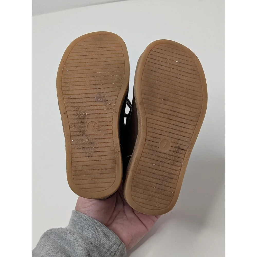 Mountain Creek Sammie Jr Toddler Brown Leather‎ Chukka Moc Toe Boots Size 7M